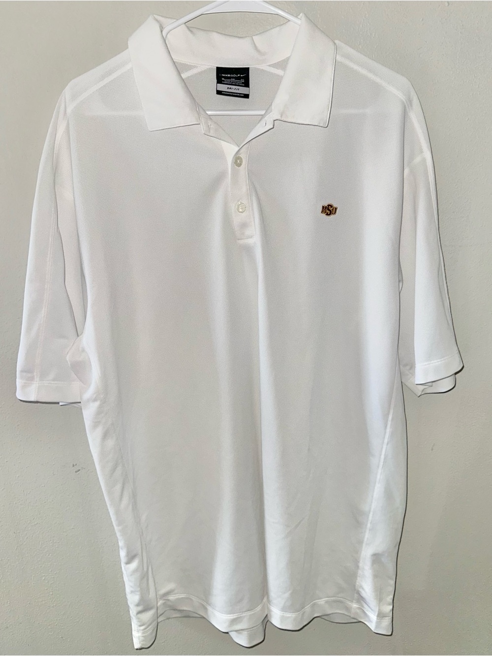 MSU Mustangs White Polo Shirt Nike Golf